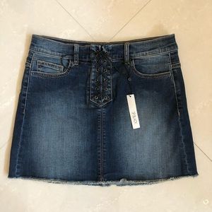 SP  Black denim mini skirt